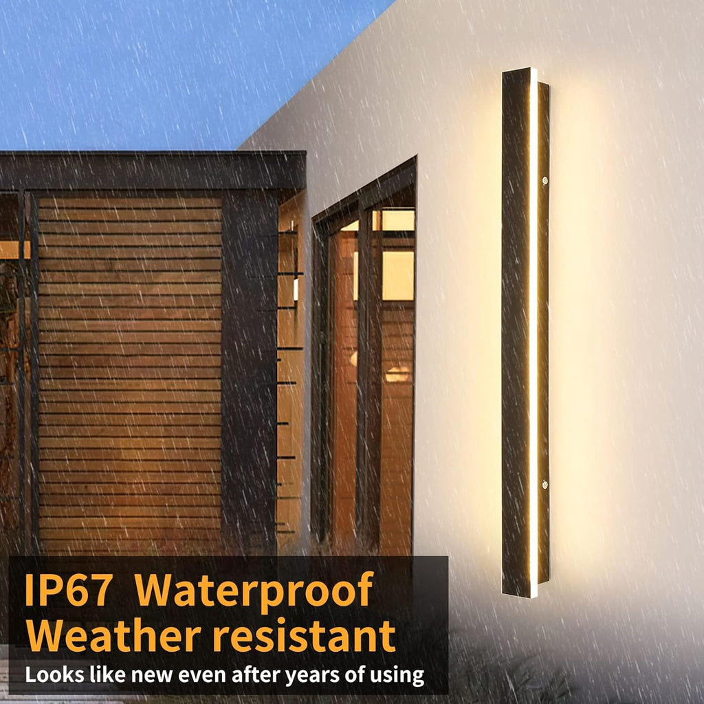 Outdoor LED Wall Light 80cm IP65 3 Colour Modern Strip Garden Lamp Mikeru