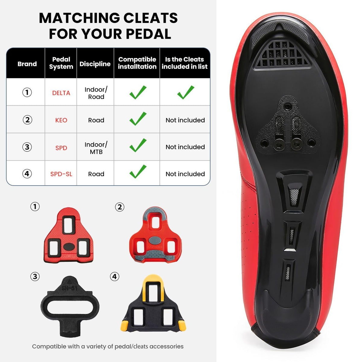 Women's Cycling Shoes for Men Road Bike Shoes Compatible with SPD and Delta Pedal Block Peloton Breathable Bicycle Shoes
