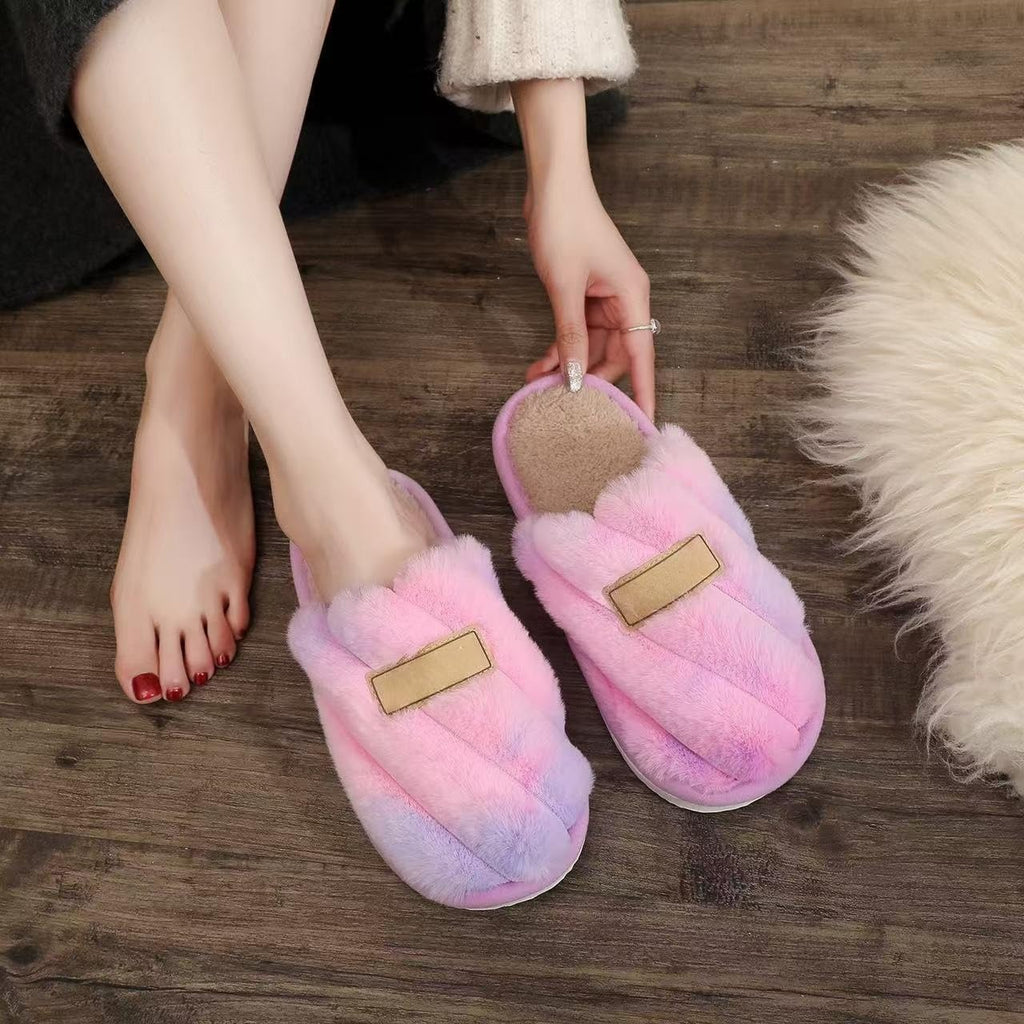 Women's Slippers Plush Warm Indoor Bedroom House Shoes