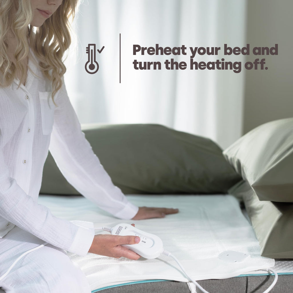 LIVIVO Electric Blanket King Size - Heated Underblanket for Bed - 165x137cm