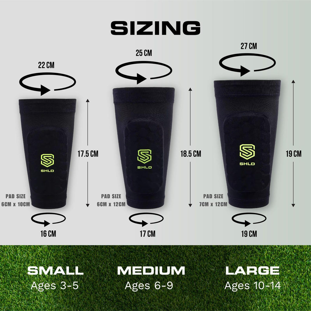 Kids Shin Pad Sleeves Ages 3-14, Ultra Light Protective Football Built-in Shin Guard Sleeves for Children Boys & Girls
