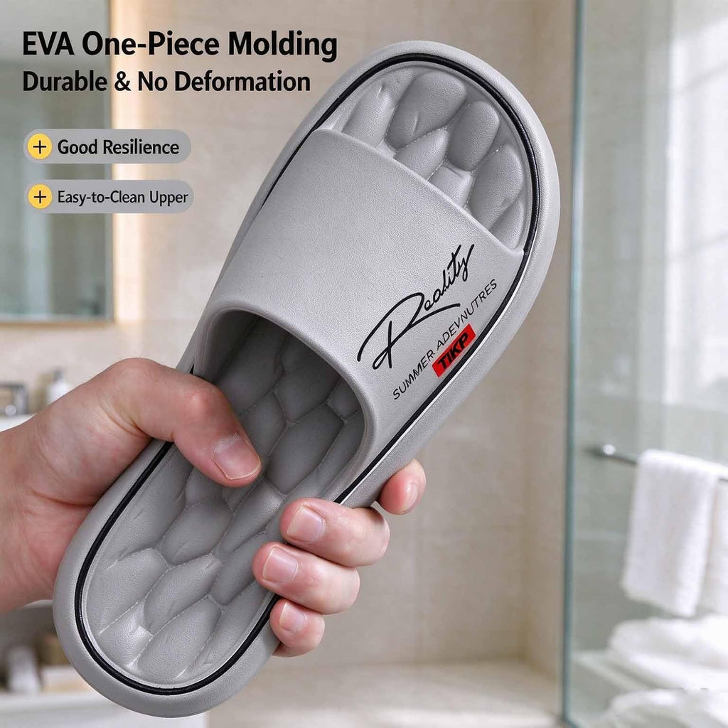 Unisex Cloud Slides Slippers for Women and Men, Non-Slip Thick Cushioned Shower Sandals, Quick Drying EVA Massage Slippers for Indoor Bathroom Outdoor Pool Beach
