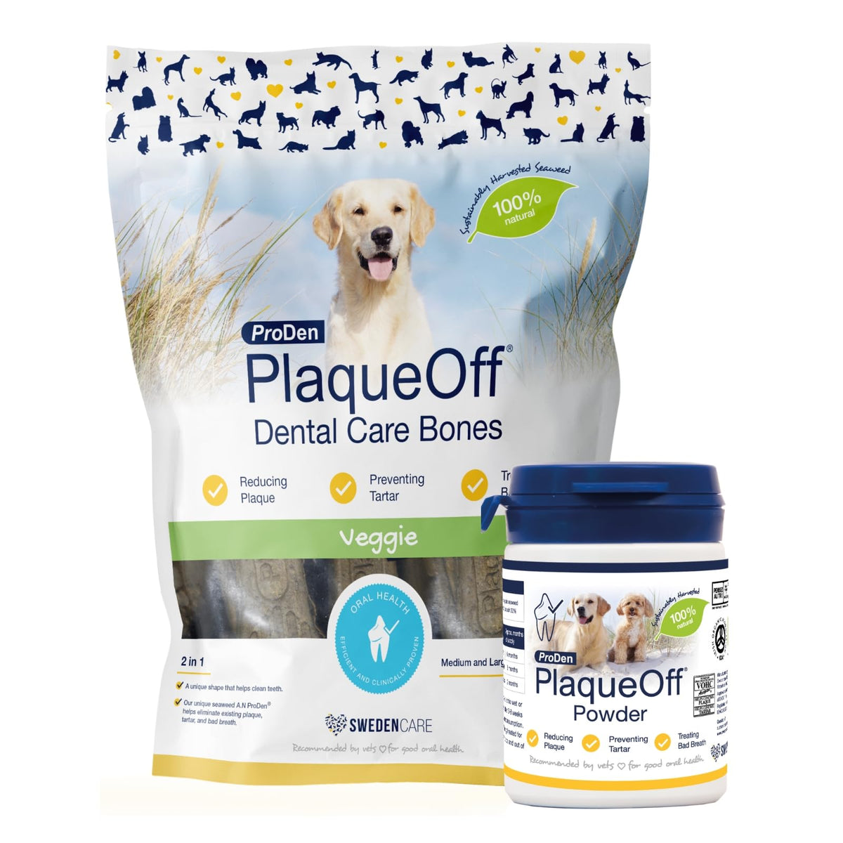 ProDen PlaqueOff 180g Powder for Dogs - VOHC Accepted 18-Month Supply