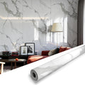 Marble Peel Stick Wall Panel 120x300cm Waterproof Carrara White Gloss sunwings