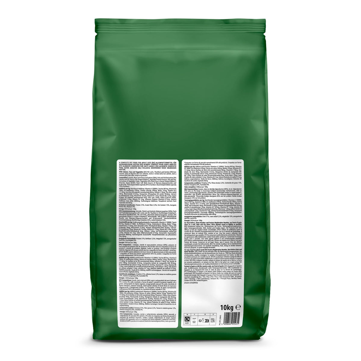 by Amazon - Complete Dry Cat Food with Salmon, Tuna and Vegetables, 1 pack of 3kg