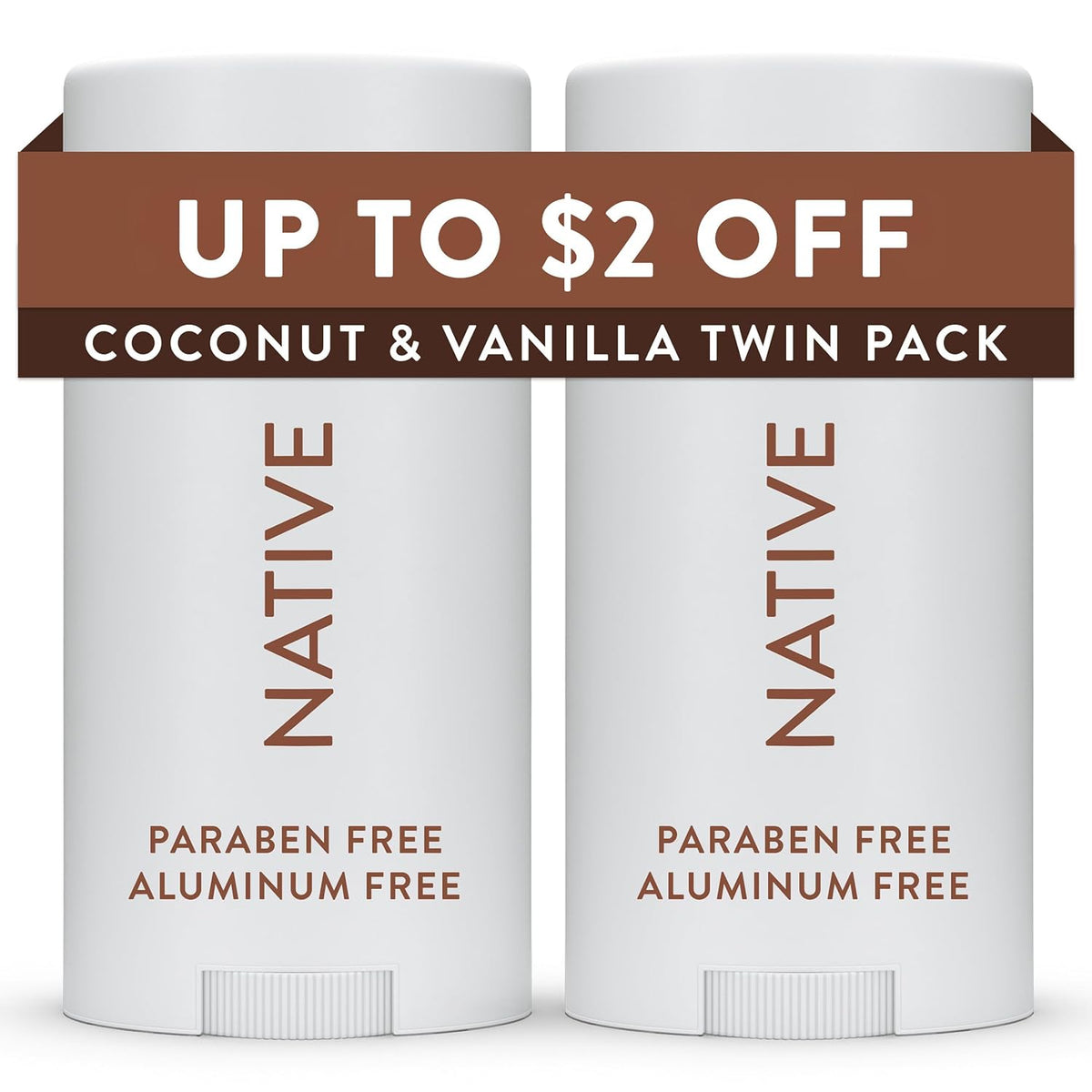 Native Aluminum-Free Deodorant for Women & Men, Coconut & Vanilla, 2.65oz