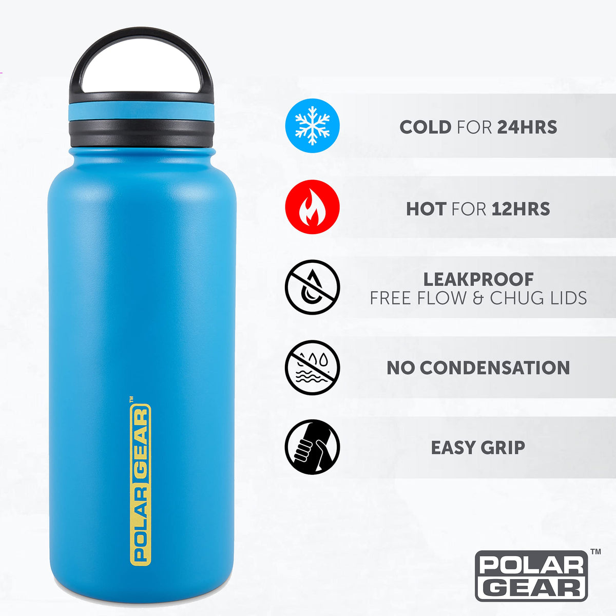 Polar Gear Insulated Water Bottle with Flip Straw - 800ml Wine
