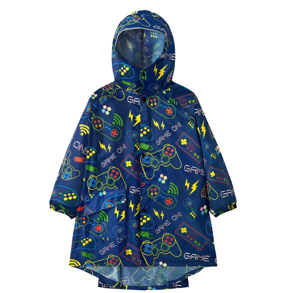 WAWSAM Kids Rain Poncho Waterproof Boys Girls Portable Raincoat Rain Jacket Lightweight Rainwear