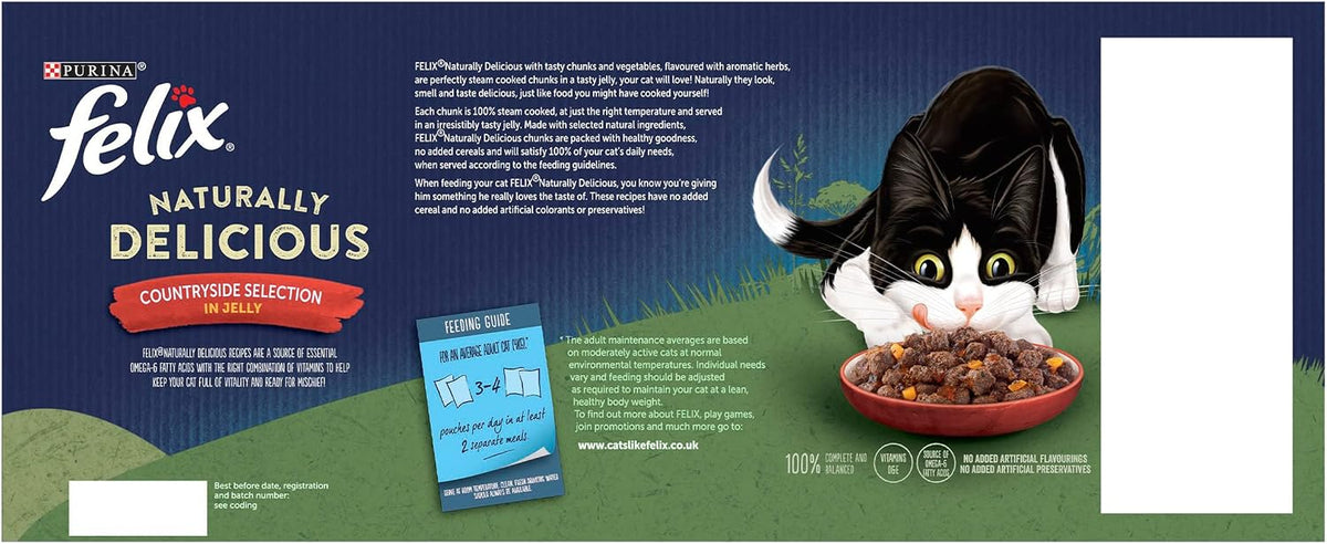 FELIX Soup Tender Strips Farm Selection Wet Cat Food 6x48g (Pack of 8)