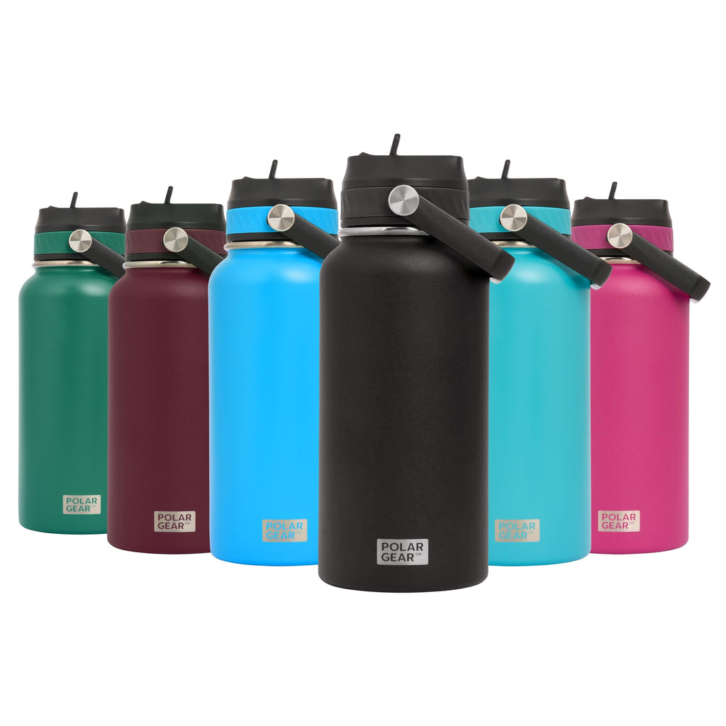 Polar Gear Insulated Water Bottle with Flip Straw - 800ml Wine