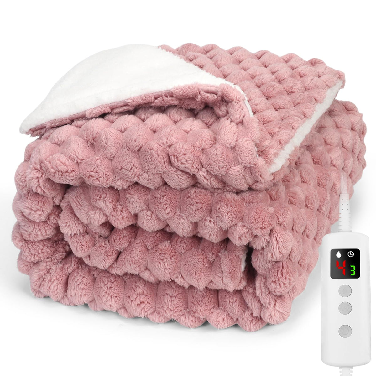 Heated Blanket Electric Throw 160x130CM, Dark Grey, Heating Blanket