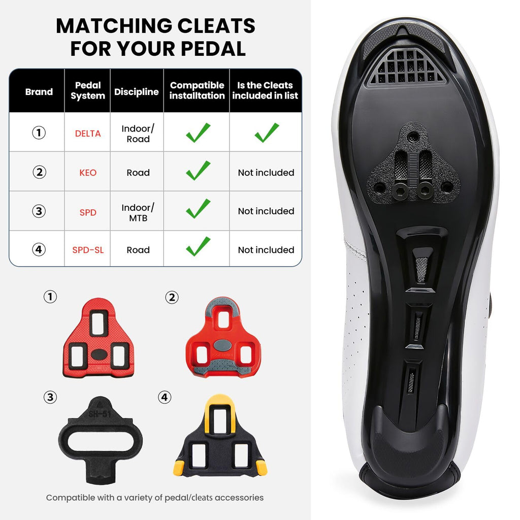 Women's Cycling Shoes for Men Road Bike Shoes Compatible with SPD and Delta Pedal Block Peloton Breathable Bicycle Shoes