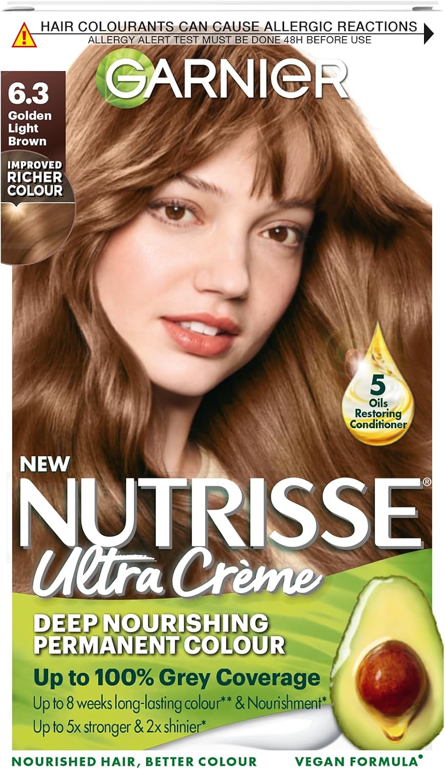 Garnier Nutrisse Ultra Color Permanent Hair Dye, 4.15 Iced Coffee Brown
