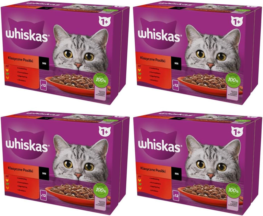 WHISKAS Adult Wet Cat Food in Jelly 40x85g Fish Favourites