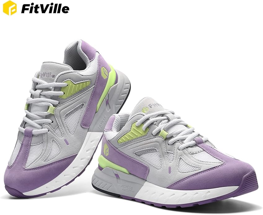 FitVille Womens Extra Wide Fit Leather Shoes with Arch Support