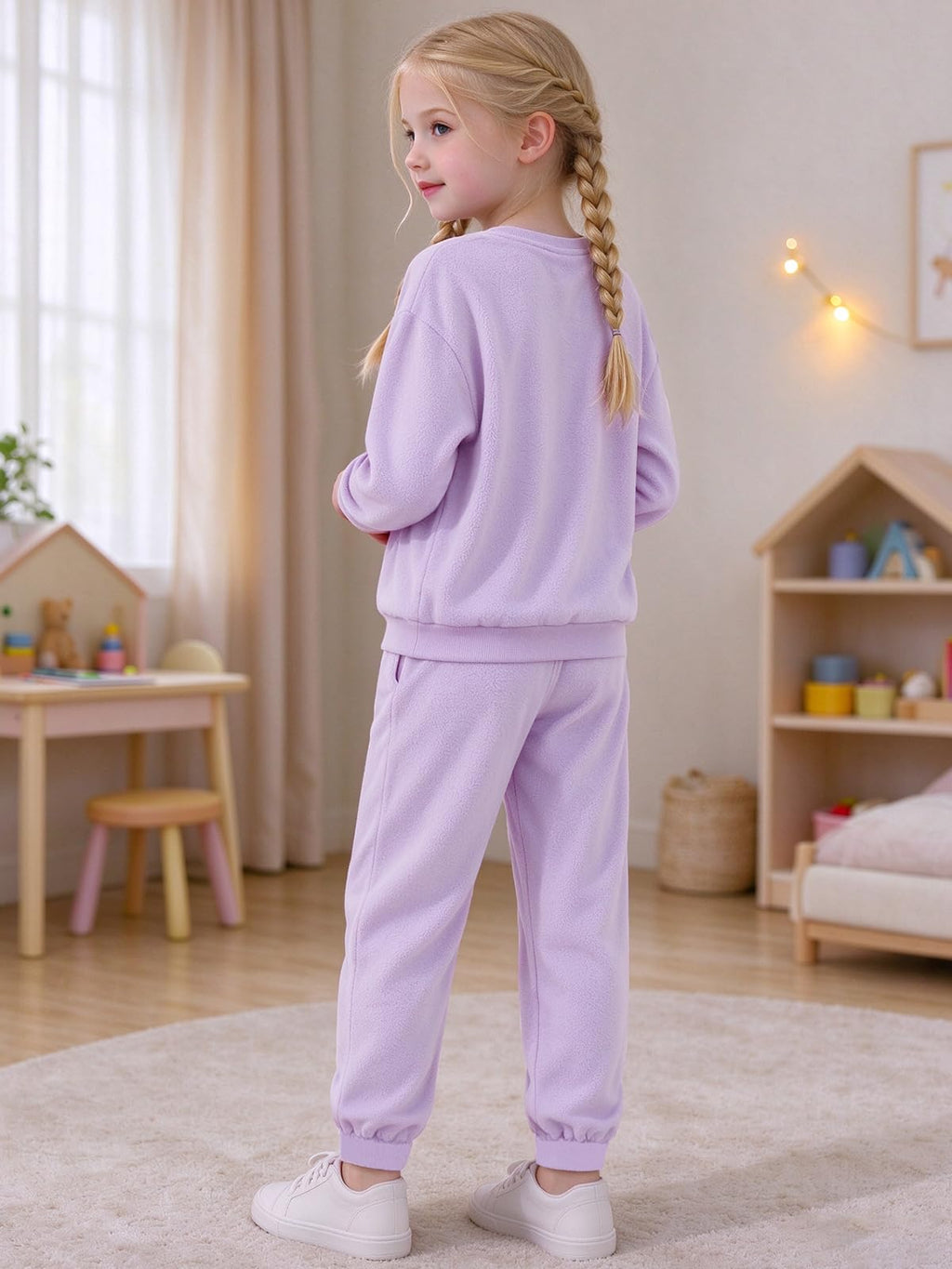 URMAGIC Girls' 2-piece Outfits Clothes Pants Tops Set Sweatpant Sweatshirt