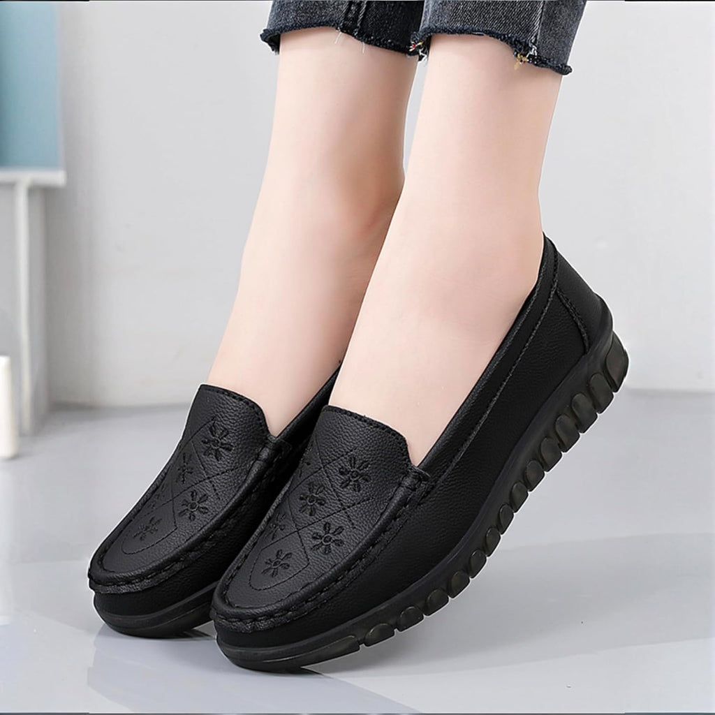 Women's Printing Glaring Cushioned Loafer Flat