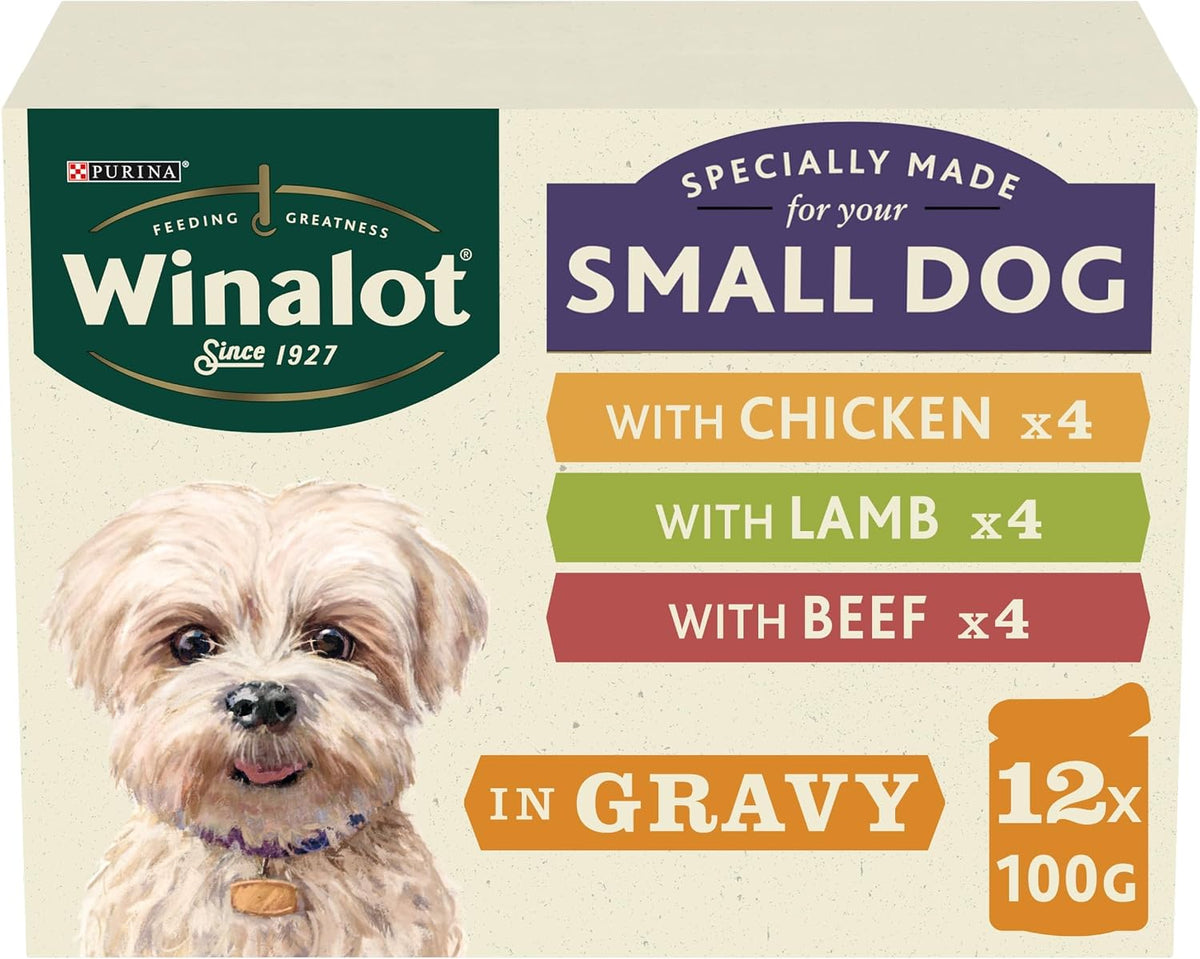 WINALOT Sunday Dinner Mixed in Gravy Wet Dog Food Pouches 40x100g
