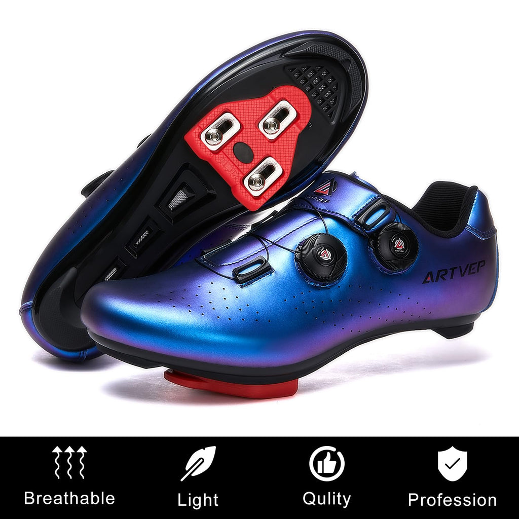 Mens Cycling Shoes Women Road Bikes MTB Shoes Compatible with Look SPD SPD-SL Delta Cleats Compatible with Peloton Shoes Indoor/Outdoor