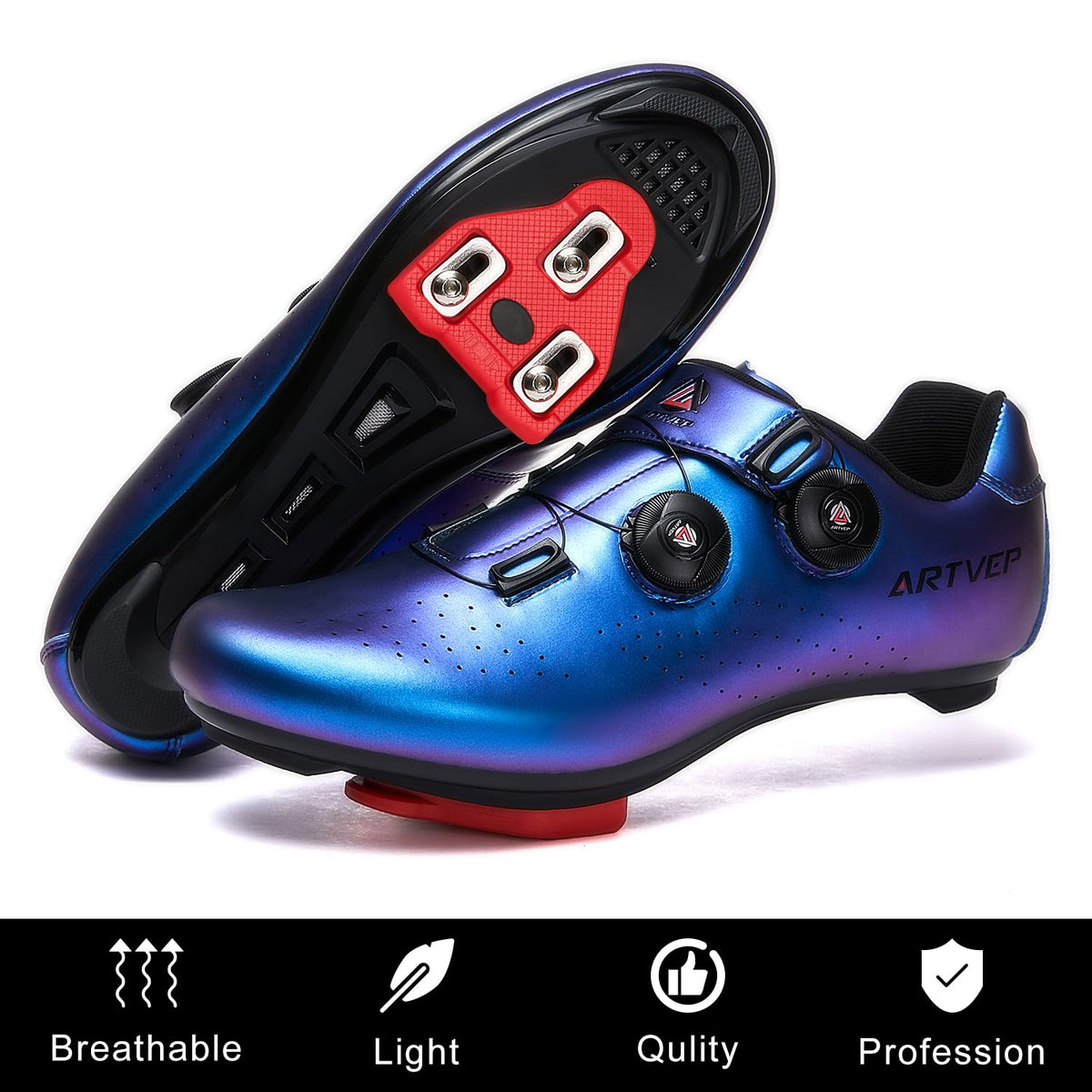 Mens Cycling Shoes Women Road Bikes MTB Shoes Compatible with Look SPD SPD-SL Delta Cleats Compatible with Peloton Shoes Indoor/Outdoor