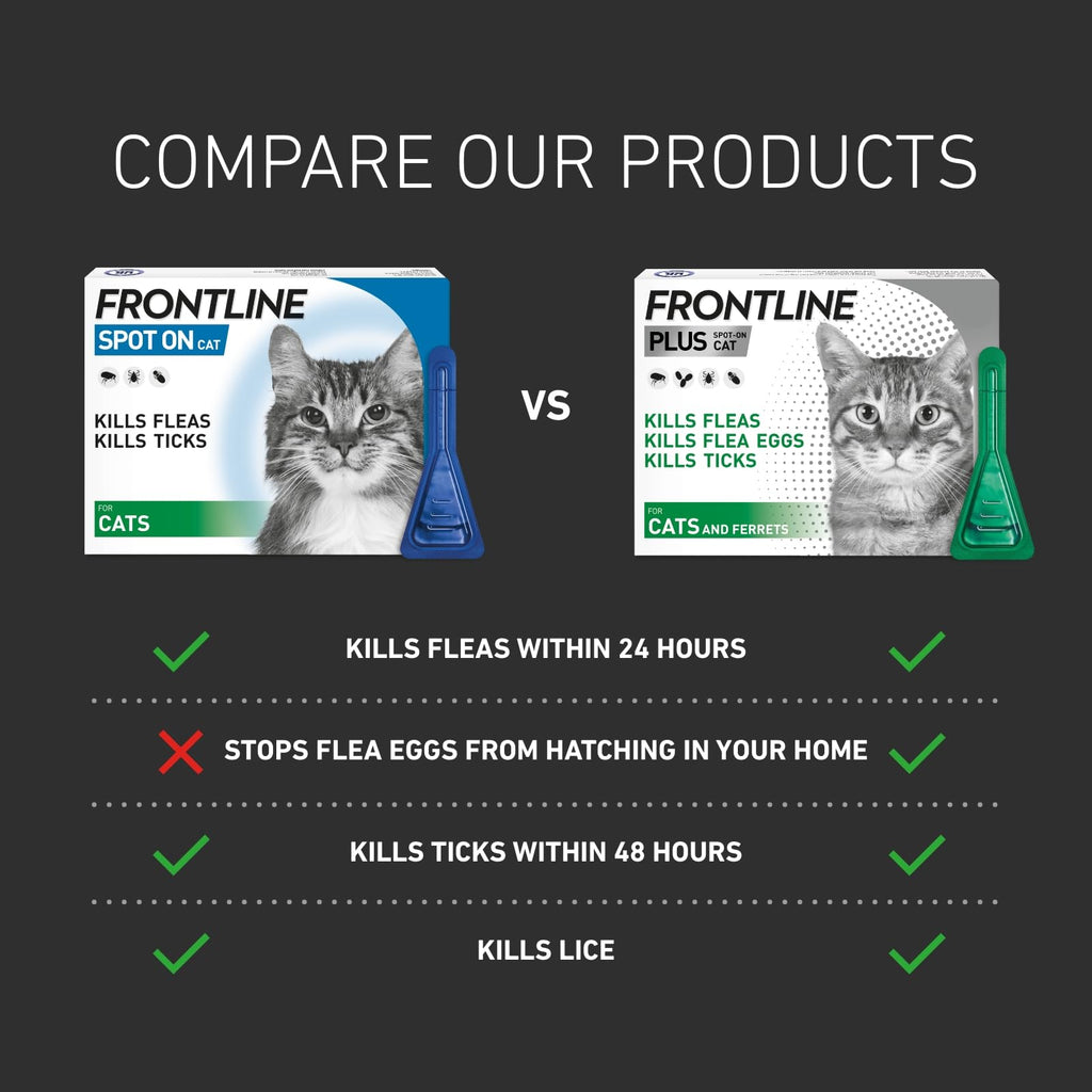 FRONTLINE Spot On Flea & Tick Treatment for Cats - 6 Pipettes