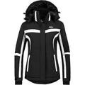 Womens Ski Jacket Waterproof Windproof Snowboard Coat Black Size XL Wantdo