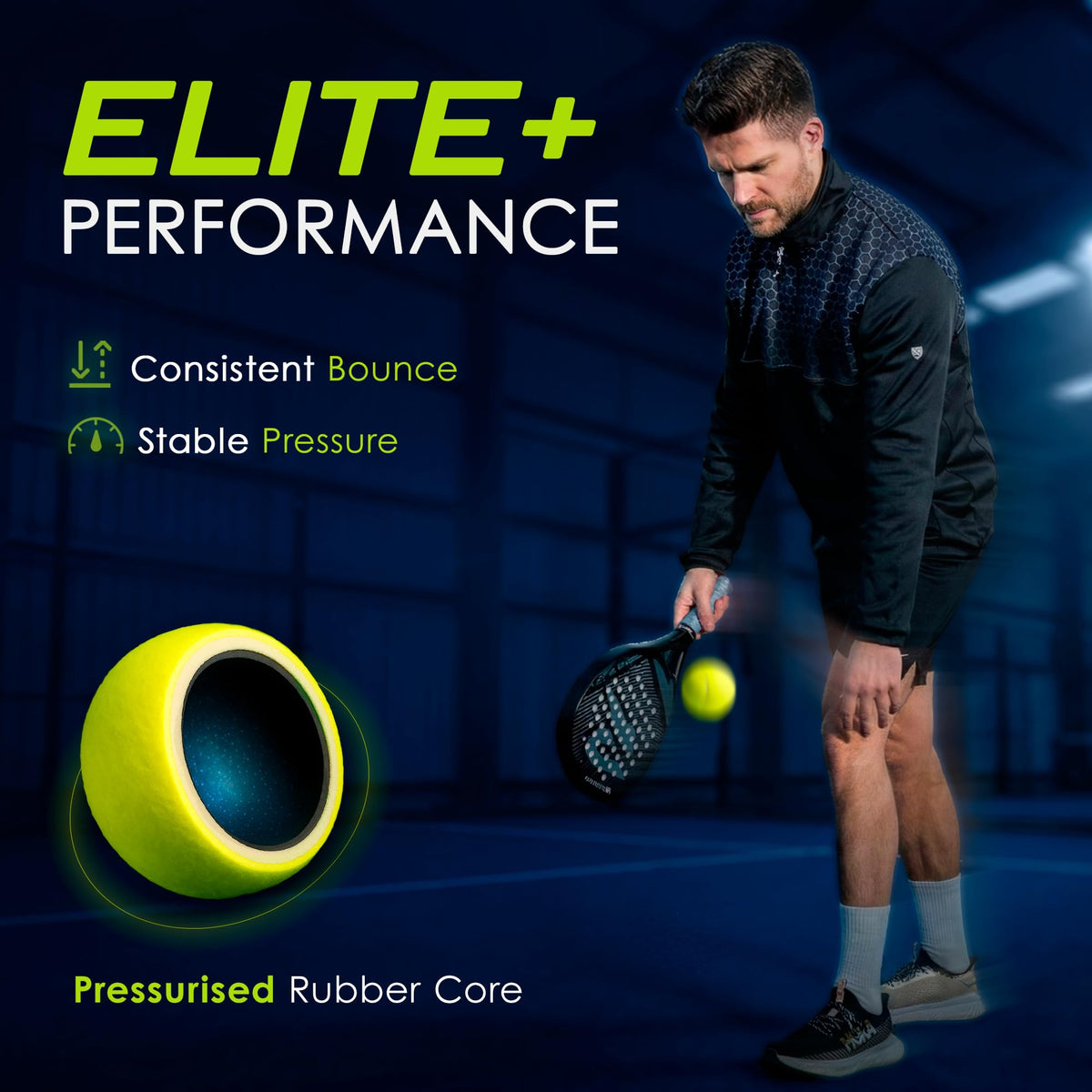 Raquex Elite Padel Balls - Standard or Pace - FIP Approved, 3 to 120 Balls