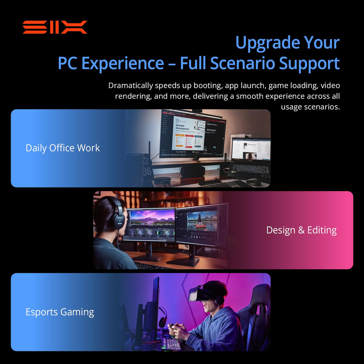 SIX NVME M.2 SSD PCIe 4.0-1TB m.2 2280 ssd, Read UP to 7350MB/s 1TB for Gaming PS5 Memory Storage Expansion with Heatsink, Internal Solid State Hard Drive PCIe gen 4x4 Nvme for Laptop Desktop pc
