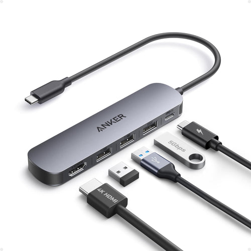 Anker USB C Hub, 7in1 Multi-Port USB Adapter, 4K@60Hz USBC to HDMI Splitter