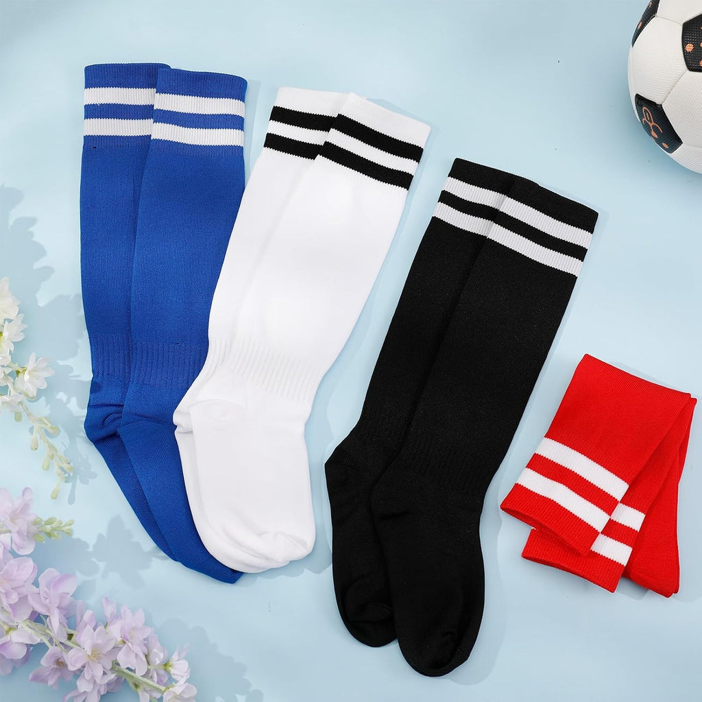 Zuimei 4 Pairs Football Socks Kids Football Socks for Boys Girls Childrens