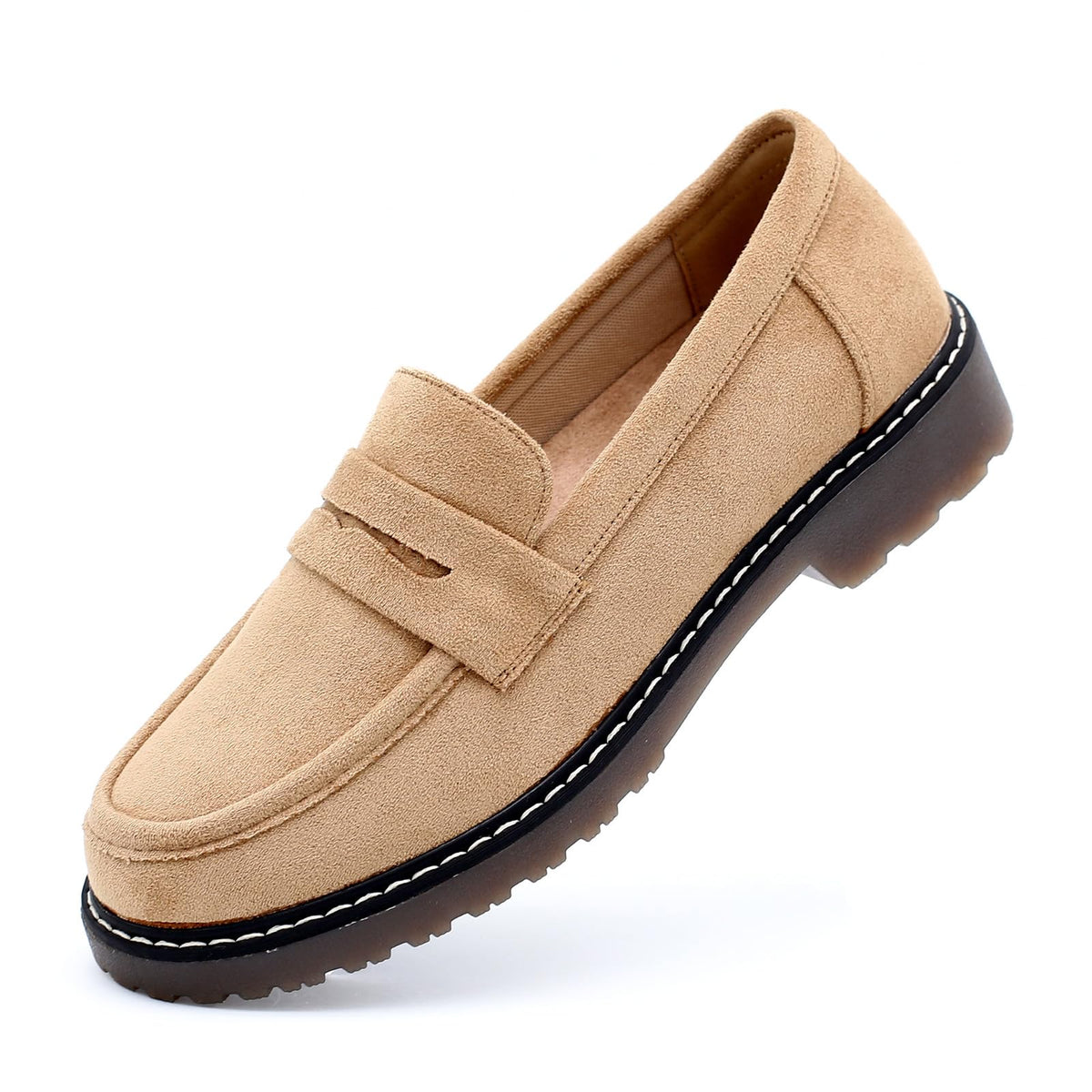 Womens Loafers Shoes Platform Chunky Penny Loafer Lug Sole Comfortable Slip On Work Office Business Casual Dressy Fashion Driving Moccasins Women Shoes