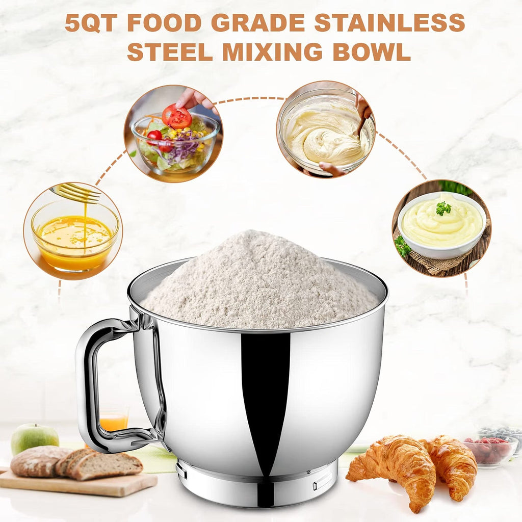 Stand Mixer 1000W 5 Quart 8 Speed Tilt Head Baking Food Mixer Black Vospeed