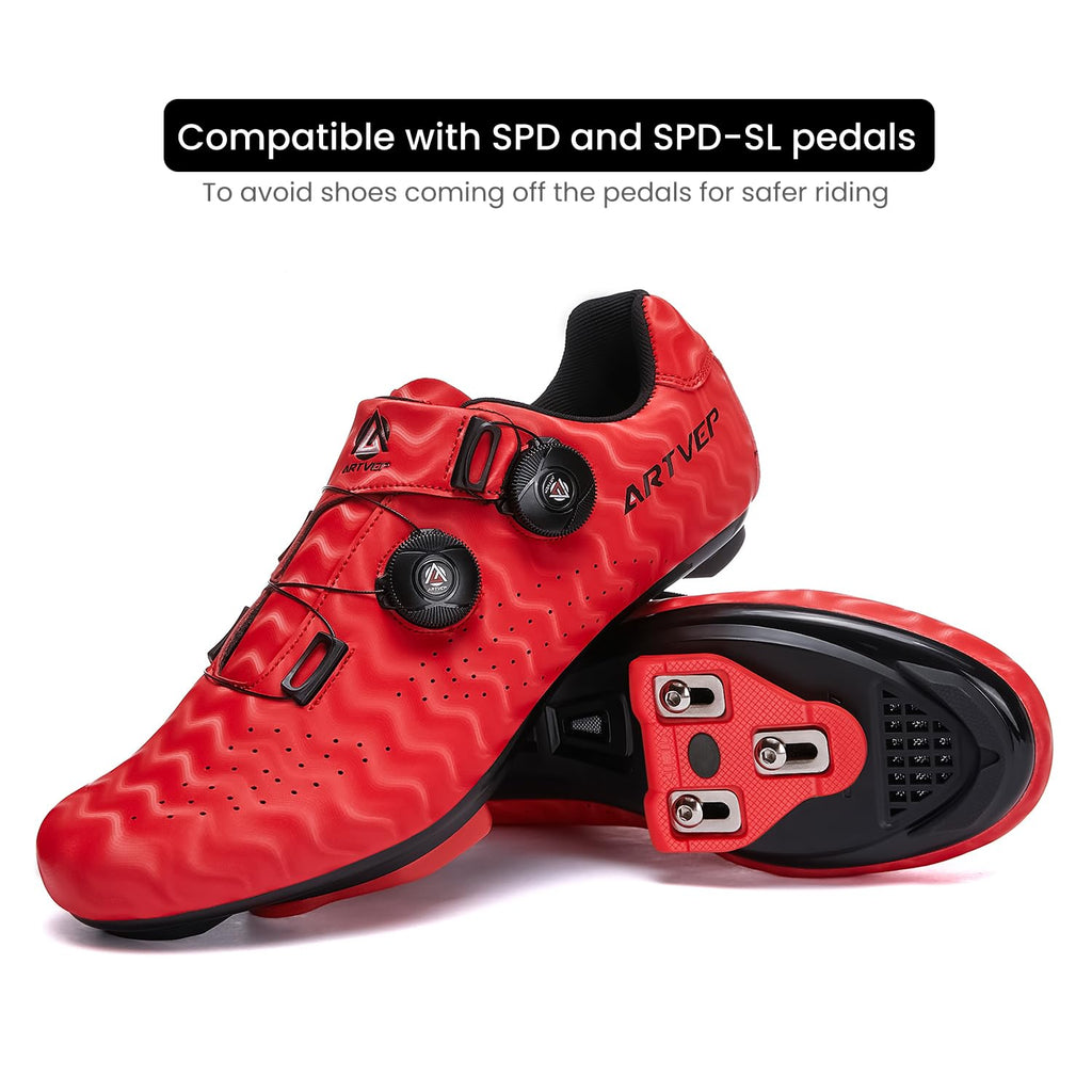 Mens Cycling Shoes Women Road Bikes MTB Shoes Compatible with Look SPD SPD-SL Delta Cleats Compatible with Peloton Shoes Indoor/Outdoor