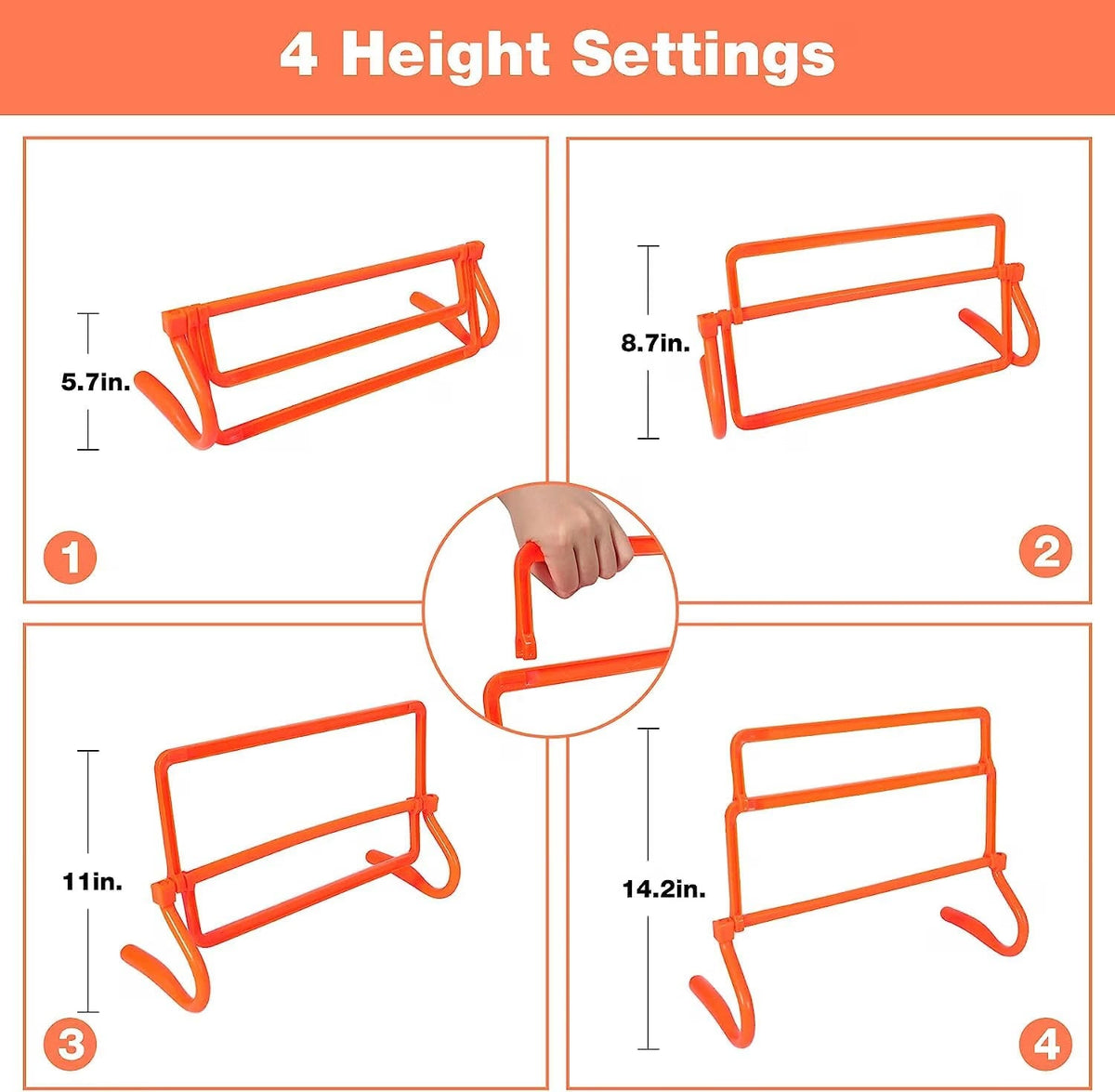 Agility Training Set 6 Hurdles 6m Ladder Cones Adjustable Speed REDCAMP Sports Kit