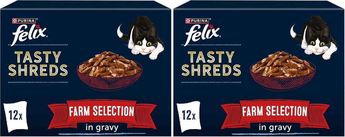 FELIX Soup Tender Strips Farm Selection Wet Cat Food 6x48g (Pack of 8)