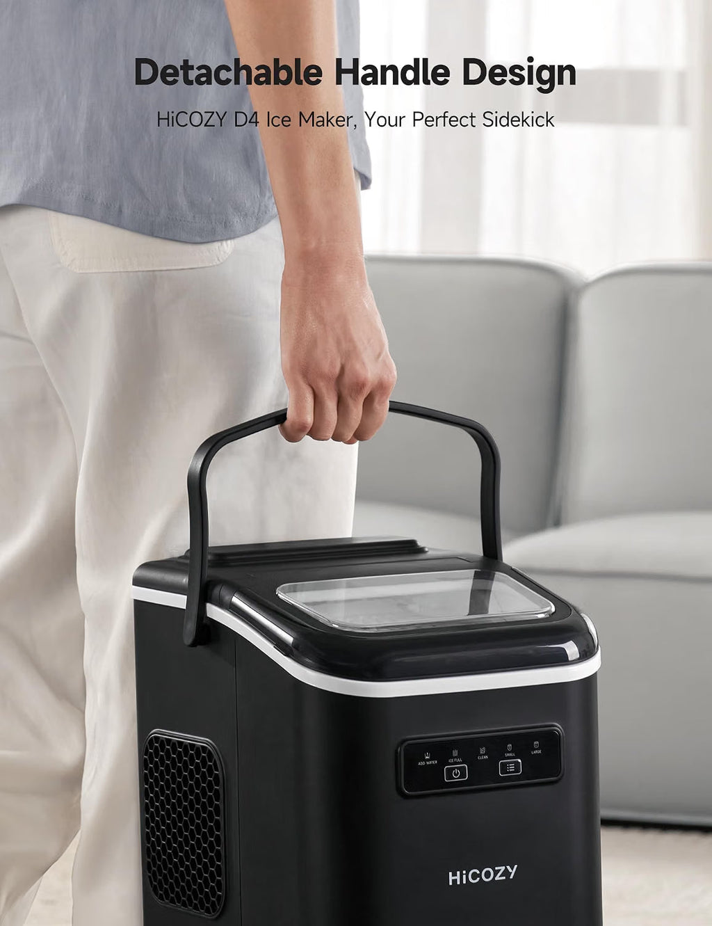 Ice Maker Machine 6 Min Fast Ice 2 Sizes Self Cleaning Countertop HiCOZY D4 Home