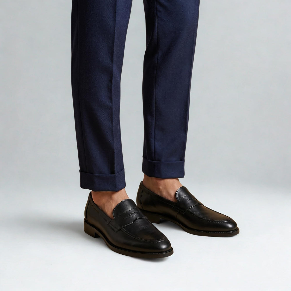 VENTOR Men's Leather Penny Loafers