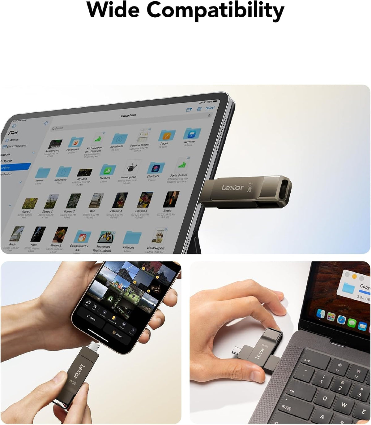 Lexar D40E 128GB Dual USB 3.2 Gen 1 Type-C Jump Drive,Champagne Silver