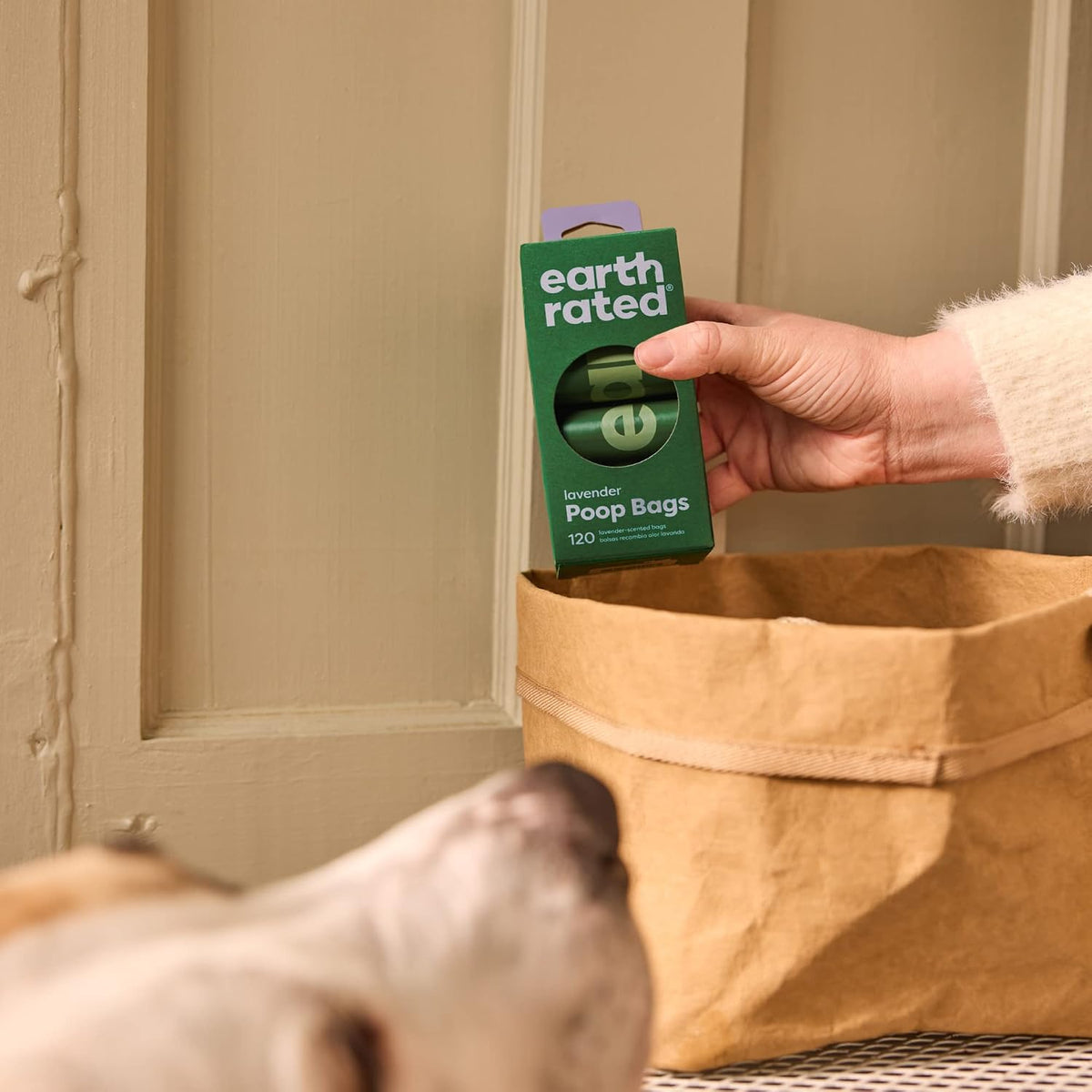 Earth Rated Dog Poo Bags, Guaranteed Leak Proof and Extra Thick Waste Bag Refill Rolls For Dogs, Lavender Scented, 120 Count
