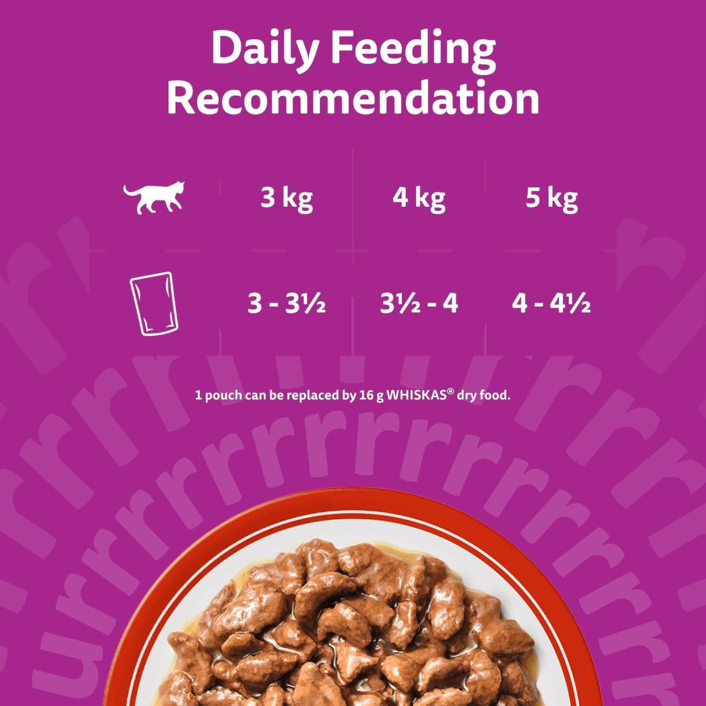 WHISKAS Adult Wet Cat Food in Jelly 40x85g Fish Favourites
