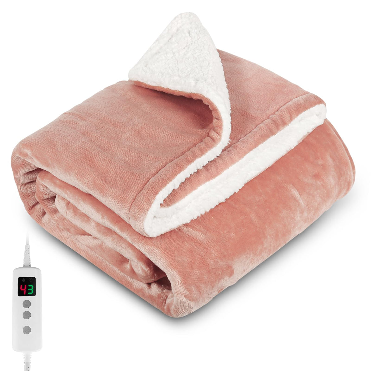 Heated Blanket Electric Throw 160x130CM, Dark Grey, Heating Blanket