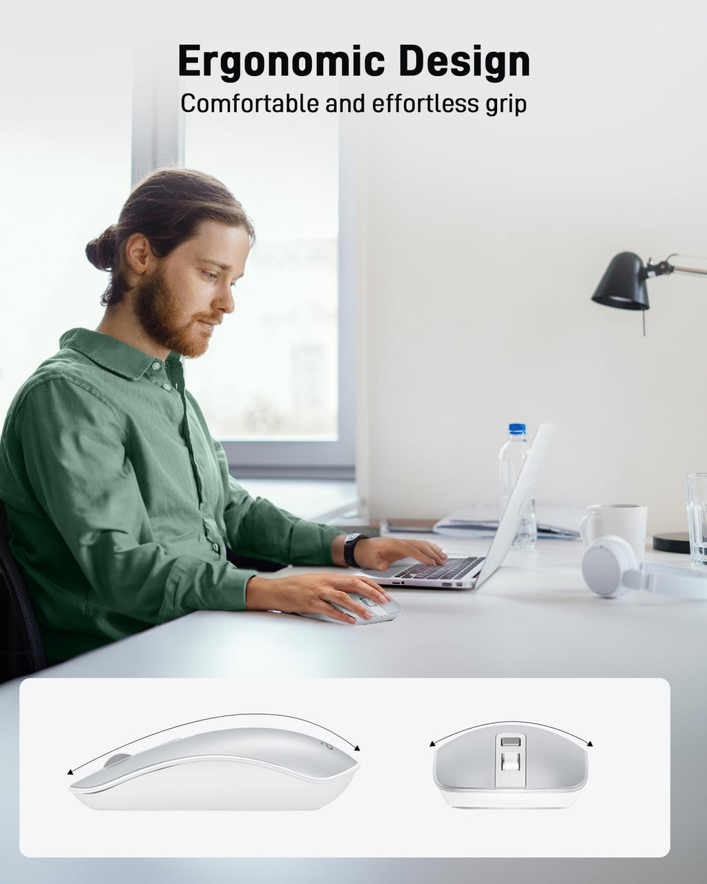 Acer Wireless Mouse, Computer Mouse Wireless with 2.4GHz USB Receiver