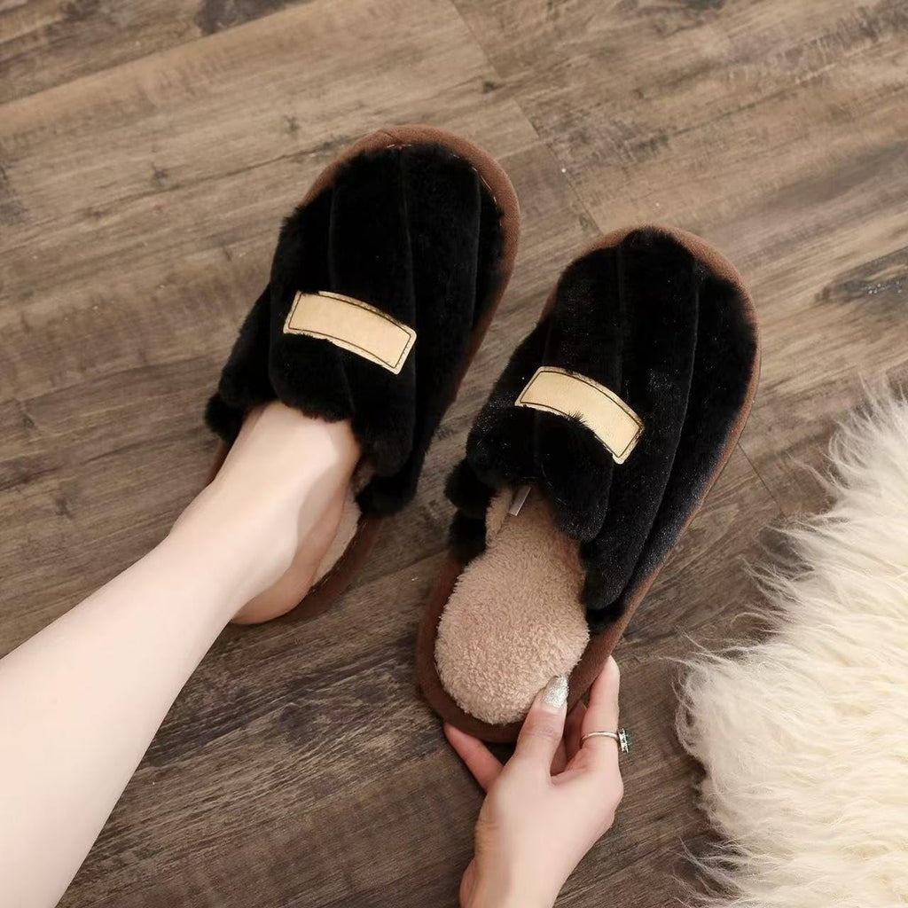 Women's Slippers Plush Warm Indoor Bedroom House Shoes