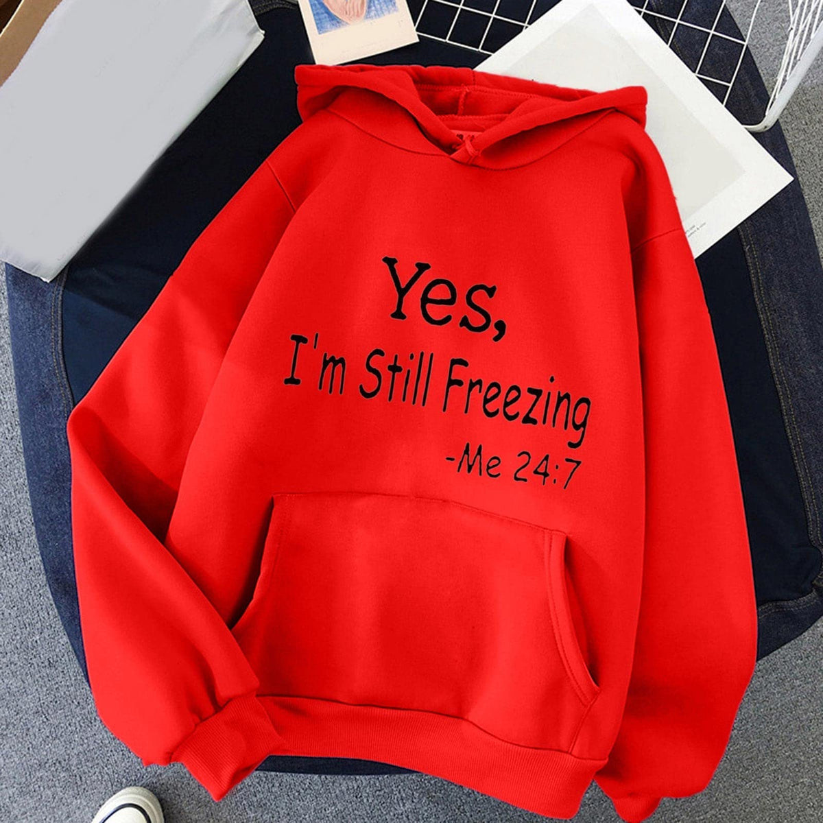 Winter Sweatshirt Women Women's Print Long Sleeved Sweatshirt Blouse Pullover Solid Color Hooded Funny Ladies Christmas Jumpers Hooded Tunic Pullover Holiday Outfits for Women