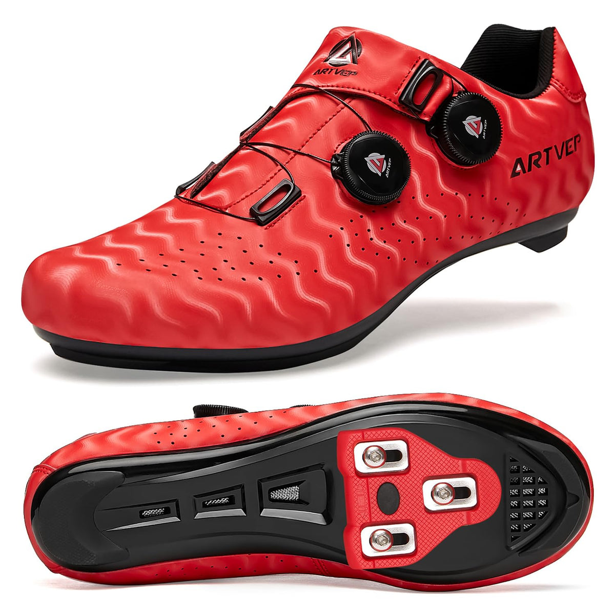 Mens Cycling Shoes Women Road Bikes MTB Shoes Compatible with Look SPD SPD-SL Delta Cleats Compatible with Peloton Shoes Indoor/Outdoor