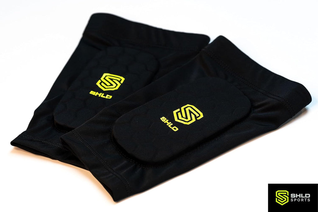 Kids Shin Pad Sleeves Ages 3-14, Ultra Light Protective Football Built-in Shin Guard Sleeves for Children Boys & Girls
