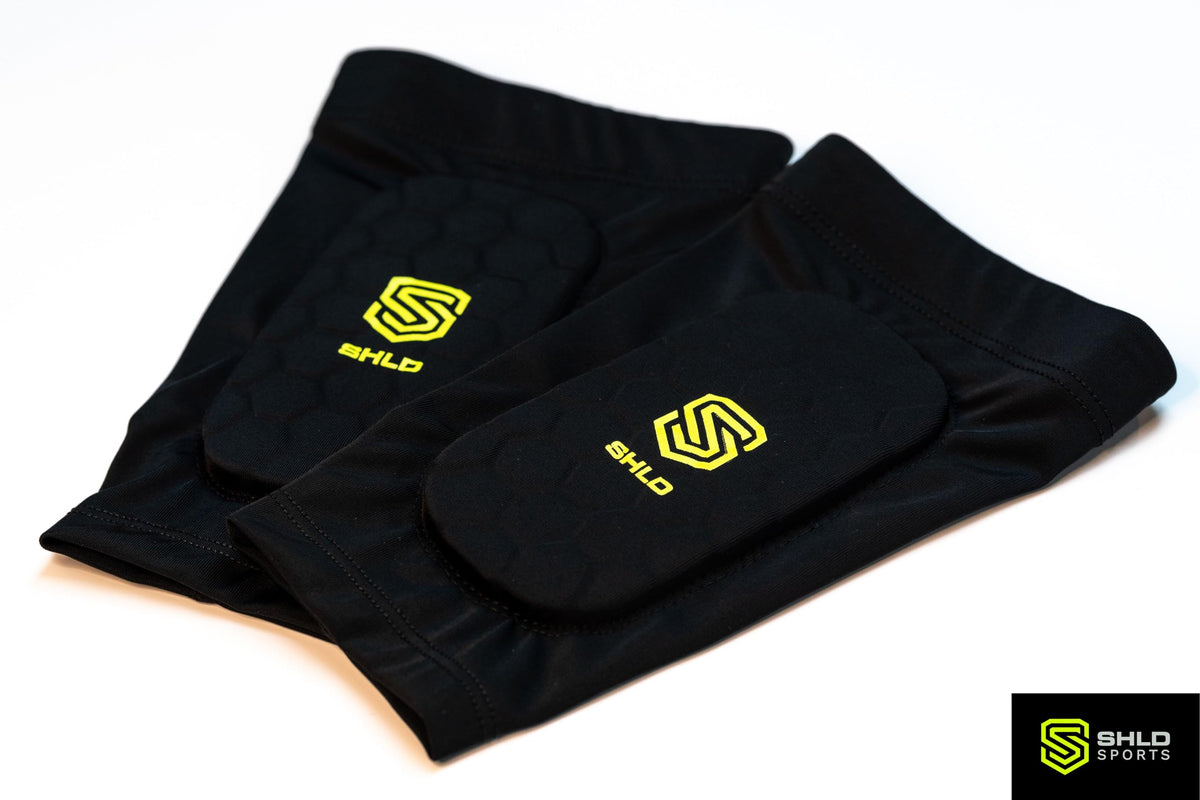 Kids Shin Pad Sleeves Ages 3-14, Ultra Light Protective Football Built-in Shin Guard Sleeves for Children Boys & Girls
