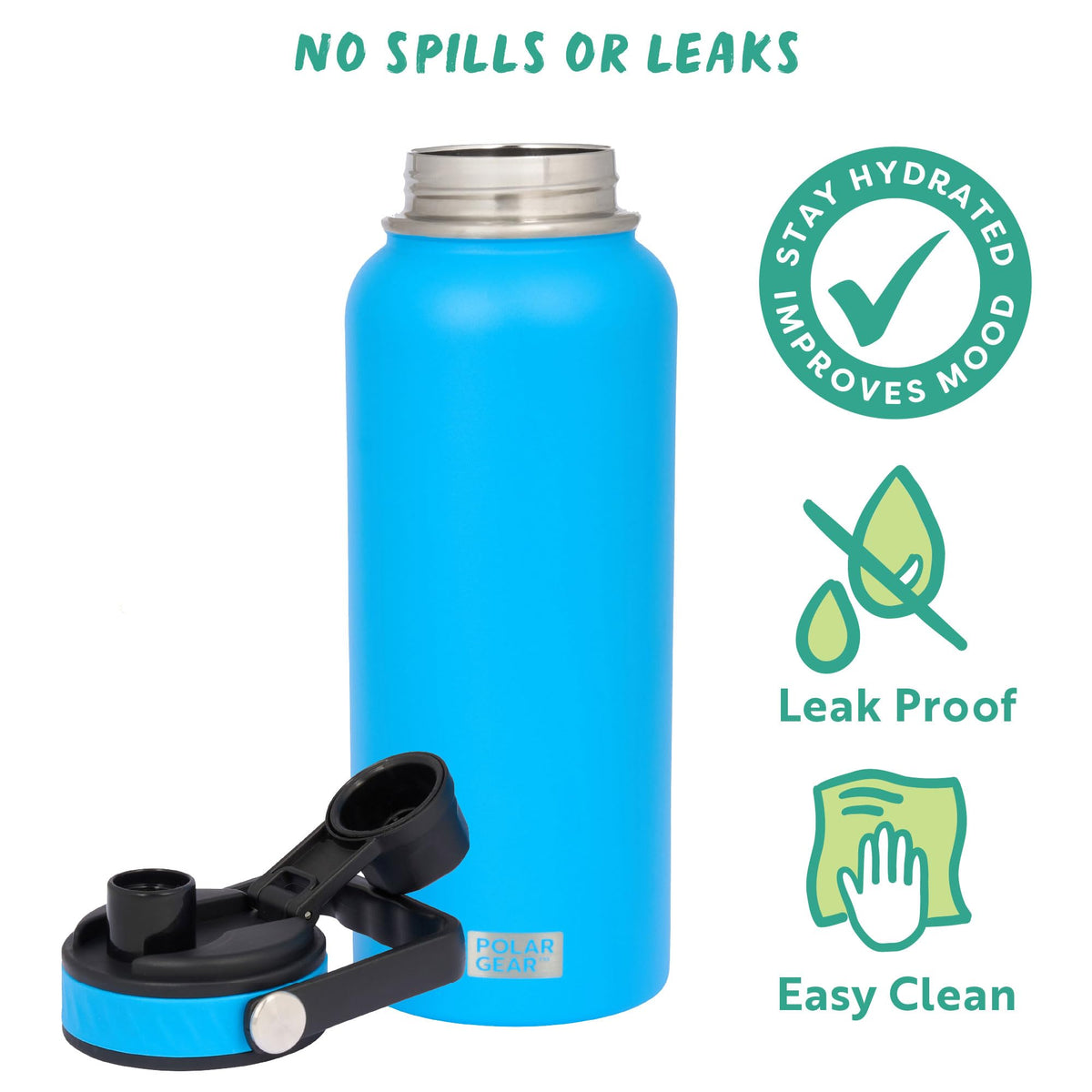 Polar Gear Insulated Water Bottle with Flip Straw - 800ml Wine