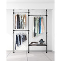 Heavy Duty Clothes Rail Storage System 50kg Garment Rack Open Wardrobe QWORK