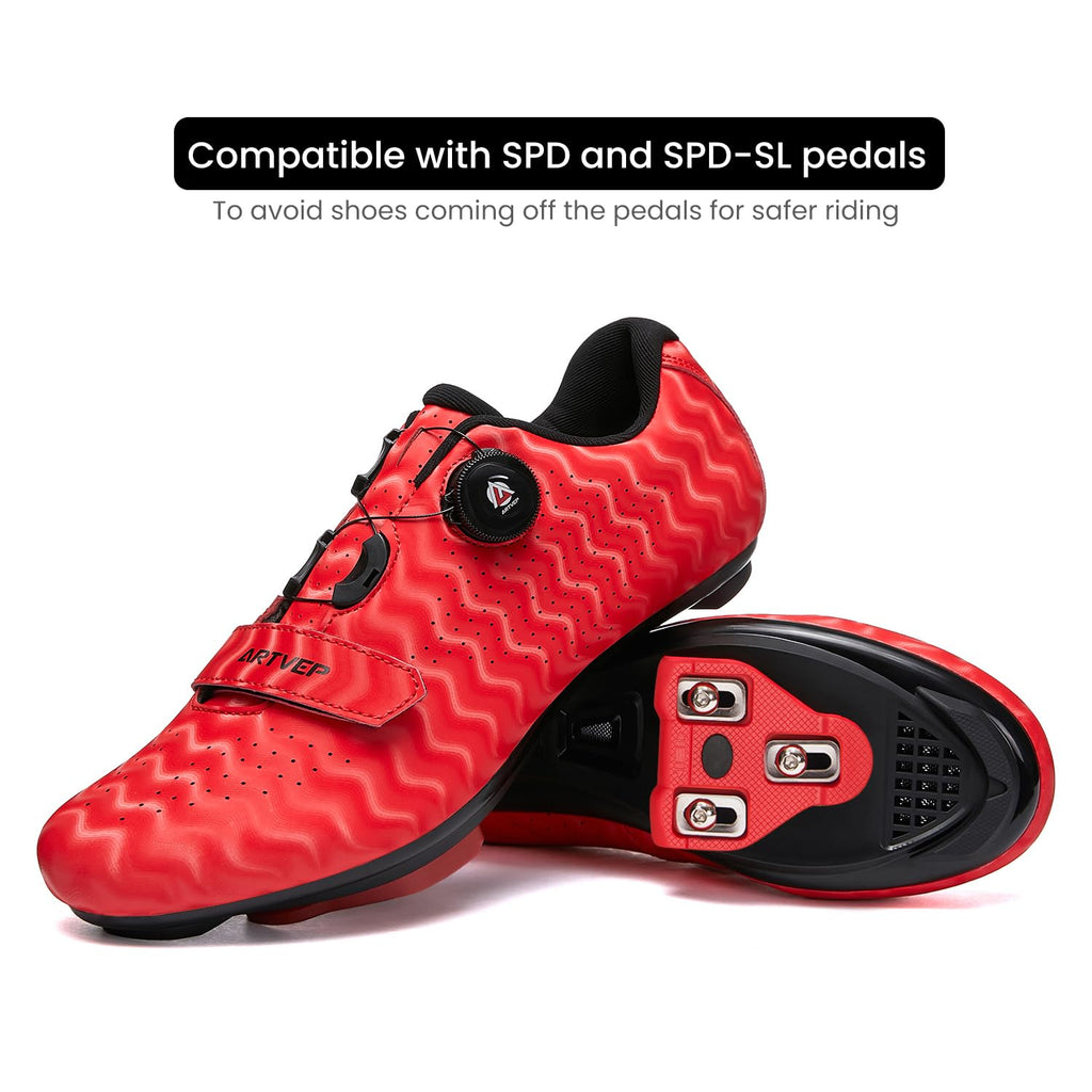 Women's Cycling Shoes for Men Road Bike Shoes Compatible with SPD and Delta Pedal Block Peloton Breathable Bicycle Shoes